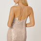 Women's DentaCosmo Sequin Spaghetti Strap Mini Wrap Dress