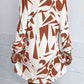 Geometric Long Sleeve Shirt Dress
