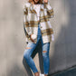Outer Adventure Plaid Dropped Shoulder Hooded Jacket