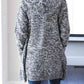Heathered Open Front Cardigan with Pockets