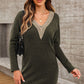Women's Candida V-Neck Long Sleeve Mini Sweater Dress