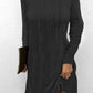 CozyWonders Full Size Drawstring Hooded Sweater Dress