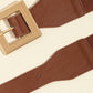 Ivory or Chestnut PU Leather Belt