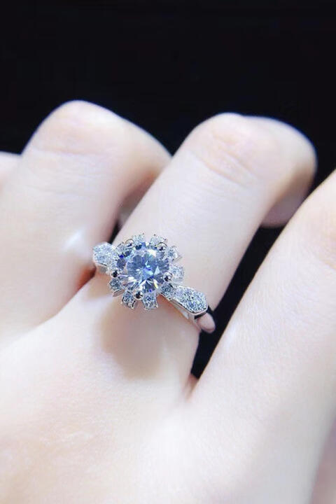 1 Carat Moissanite 925 Sterling Silver Ring 💜