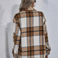 Plaid Button Down Collared Jacket