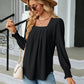 Full Size Square Neck Puff Sleeve Blouse
