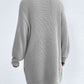 Open Front Dropped Shoulder Slit Cardigan