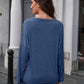 Butterfly Round Neck Dropped Shoulder Blouse