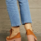 East Lion Corp Lace Up Tan Lug Boots