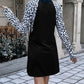 Leopard Round Neck Long Sleeve Dress
