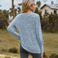 Full Size Round Neck Long Sleeve Buttoned T-Shirt