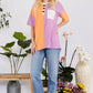 Celeste Full Size Color Block Short Sleeve T-Shirt