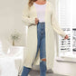 Plus Size Open Front Long Sleeve Cardigan