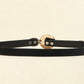 Black, Caramel, or Ivory One Size PU Leather Belt