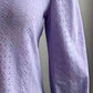FULL SIZE Eyelet V-Neck Flounce Sleeve Blouse