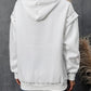 Drawstring Kangaroo Pocket Dropped Shoulder Hoodie