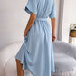 Aaliyah Isla Short Sleeve Collared Tie Belt Dress