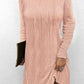 CozyWonders Full Size Drawstring Hooded Sweater Dress