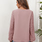 Full Size Swiss Dot Balloon Sleeve Blouse