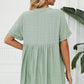 Ruched Notched Short Sleeve Blouse