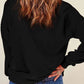 Christmas Themed Sequin Santa Patch Round Neck Sweatshirt