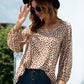 Beauteous Printed V-Neck Balloon Sleeve Blouse