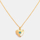 Zircon Heart Shape 14K Gold-Plated Pendant Necklace