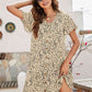 Women's Cressida Animal Print Button Front Flutter Sleeve Dress