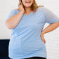 Plus Size V-Neck Raglan Sleeve Tee