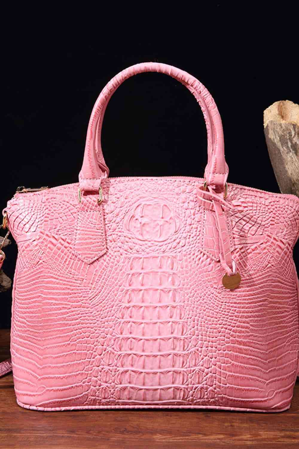 Ava Mea PU Croc Leather Handbag