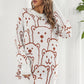 Athena Rea Bear Pattern Round Neck Sweater Dress