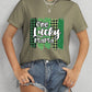 ONE LUCKY MAMA Round Neck T-Shirt