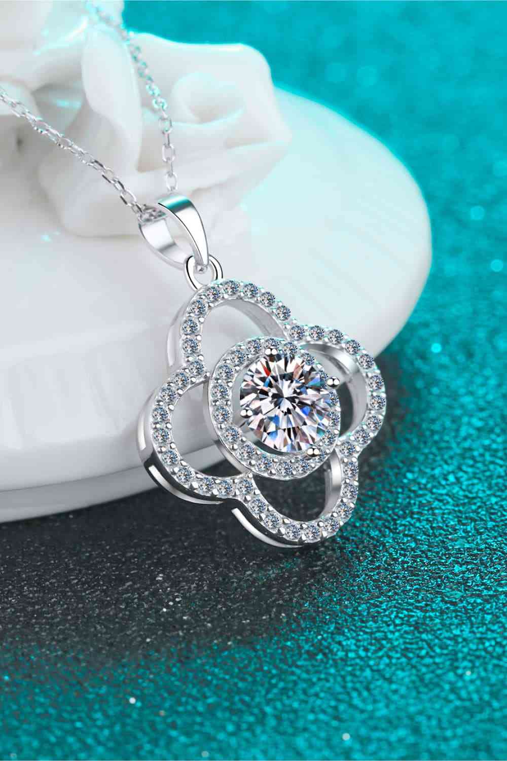 1 Carat Moissanite 925 Sterling Silver Necklace 💜