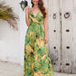 Printed Surplice Spaghetti Strap Dress