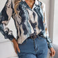 Printed Button Up Long Sleeve Shirt