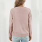 Openwork V-Neck Sweater