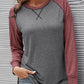 Women's SLENA Full Size Lucia Color Block Raglan Sleeve Top