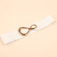 Women's Ribbed Alloy Buckle Elastic Belt