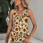 Printed Surplice Spaghetti Strap Cami