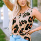 Leopard Print Round Neck Tank