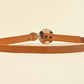 Black, Caramel, or Ivory One Size PU Leather Belt