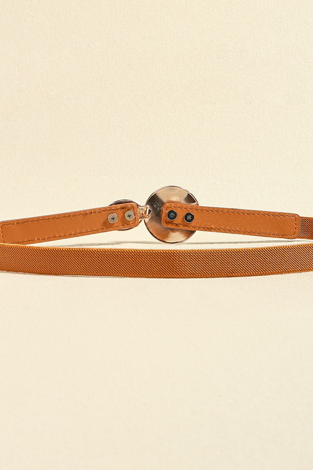 Black, Caramel, or Ivory One Size PU Leather Belt