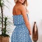 Women's Ditsy Floral Strapless Mini Dress