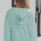 Full Size Mint Green Ribbed Drop Shoulder Hoodie