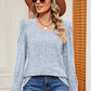 Square Neck Flounce Sleeve T-Shirt