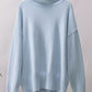 Turtle Neck Dropped Shoulder Sweater
