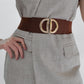 Women's D Buckle Elastic Belt