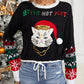 Christmas Themed Sequin Drawstring Long Sleeve Sweater
