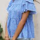 Women's Ditsy Floral Layered Flutter Sleeve Blouse