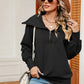 Half Zip Lantern Sleeve Sweatshirt